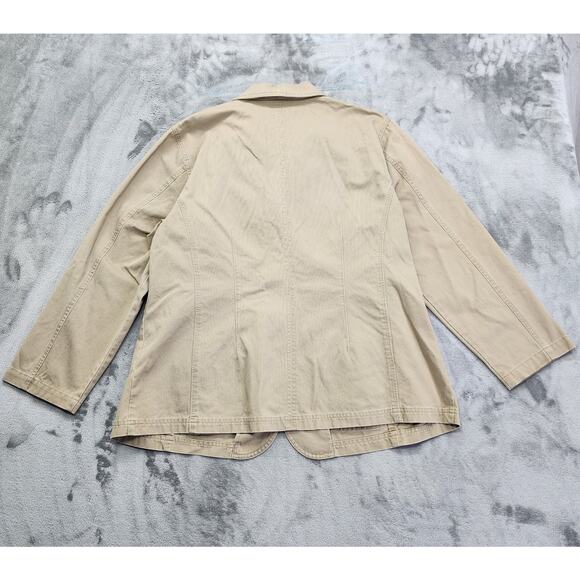 Vintage 90s Style&Co Woman Jeans Size 18W Tan Cotton Button Front Utility Casual - Picture 2 of 7